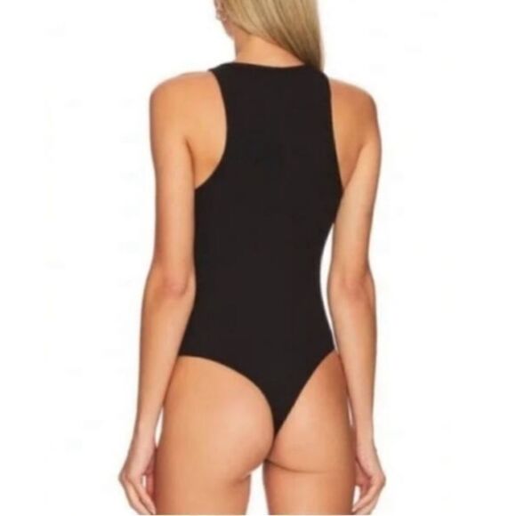 House of Harlow 1960 high neck thong bodysuit black - Picture 2 of 11